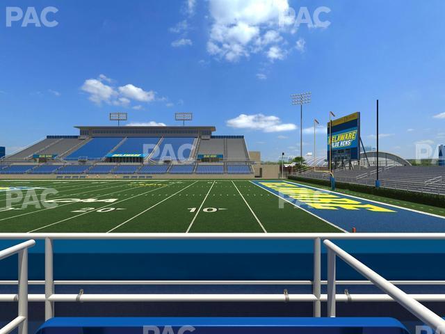 Seating view for Delaware Stadium Section East Box 56