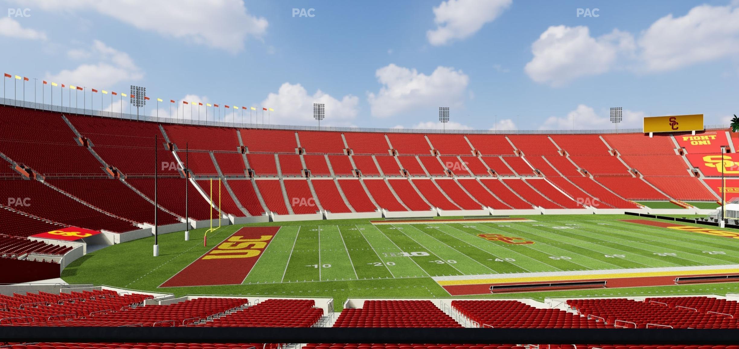 Seating view for Los Angeles Memorial Coliseum Section 108 B