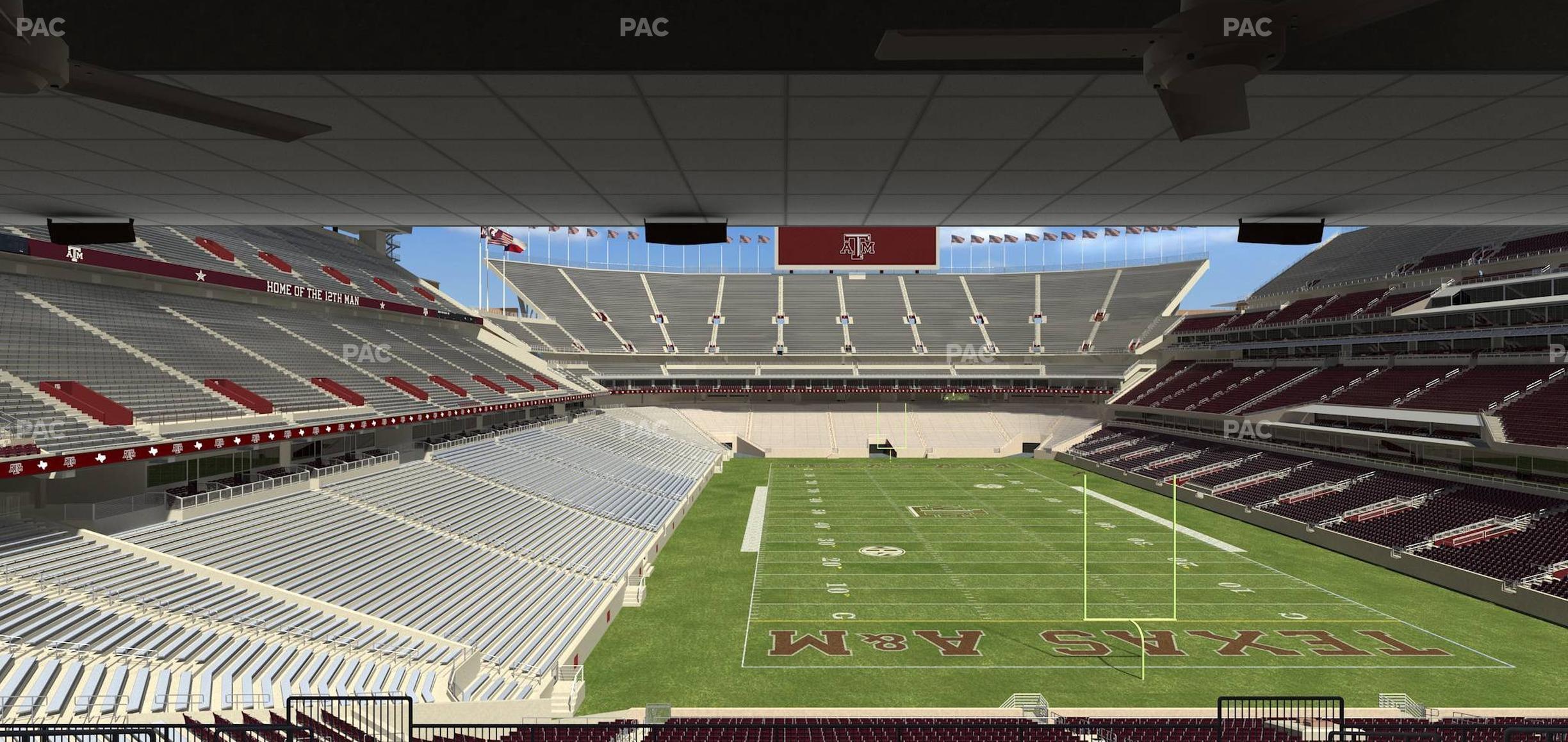 Seating view for Kyle Field Section Zone Club 9