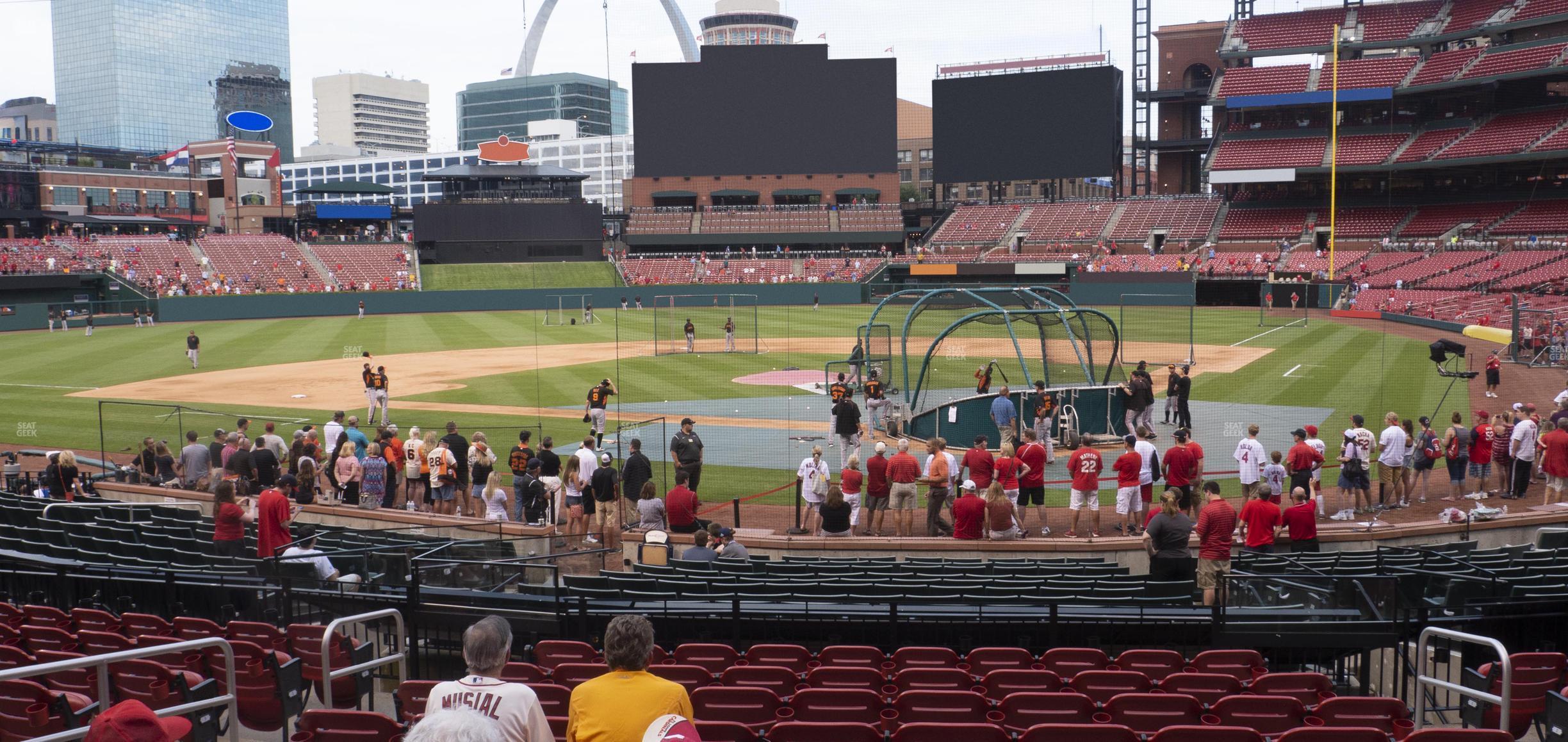 Seating view for Busch Stadium Section Home Field Box 152