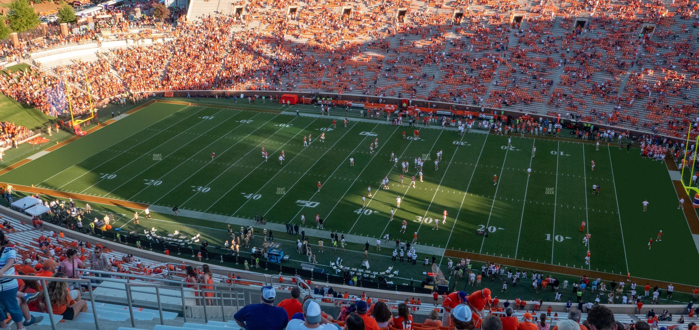 Seating view for Clemson Memorial Stadium Section Tdq