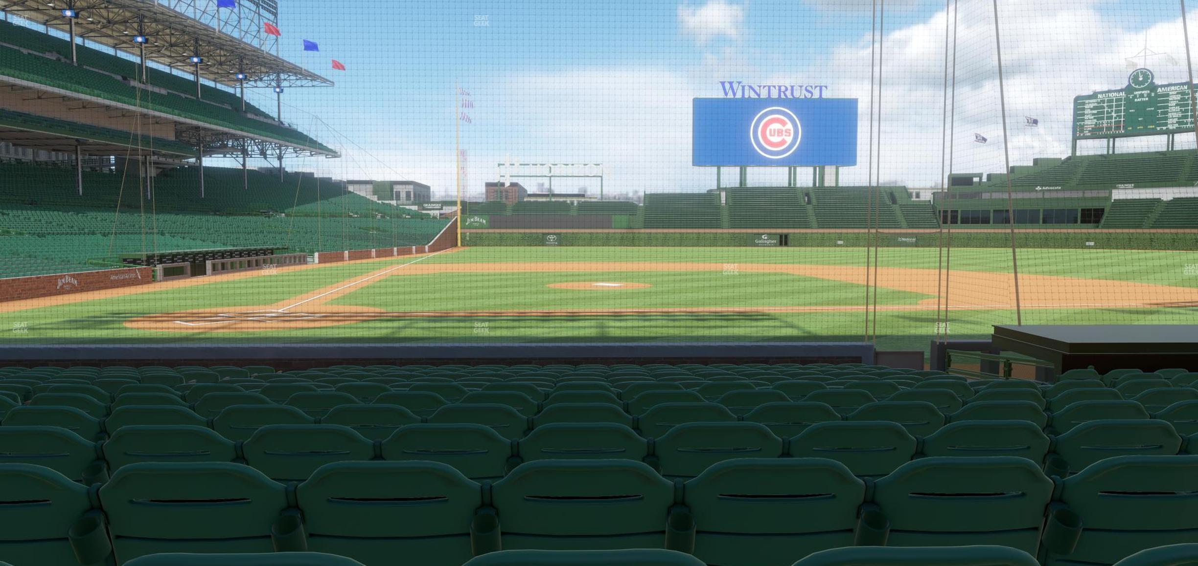 Seating view for Wrigley Field Section Club Box Home Plate 22