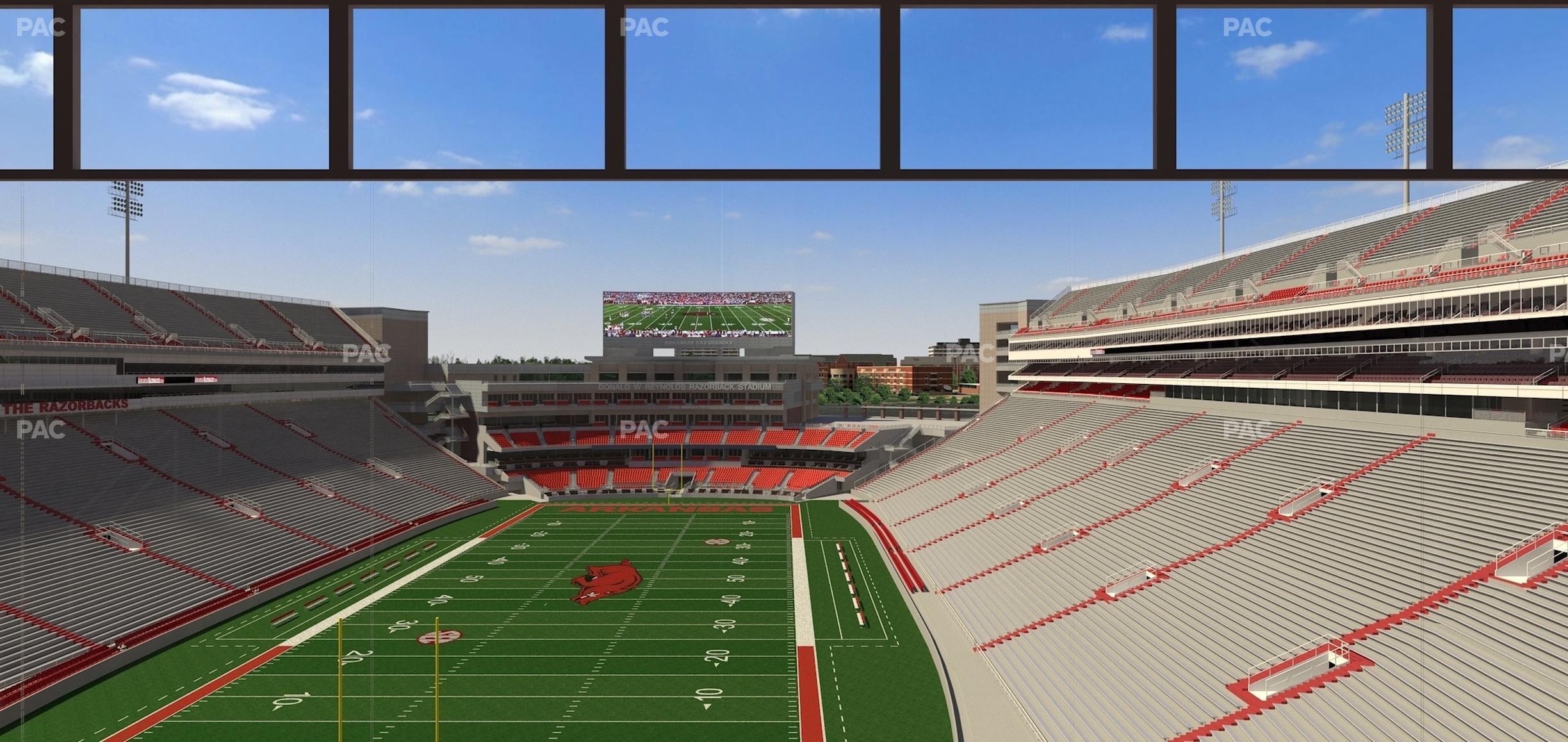 Seating view for Razorback Stadium Section 480