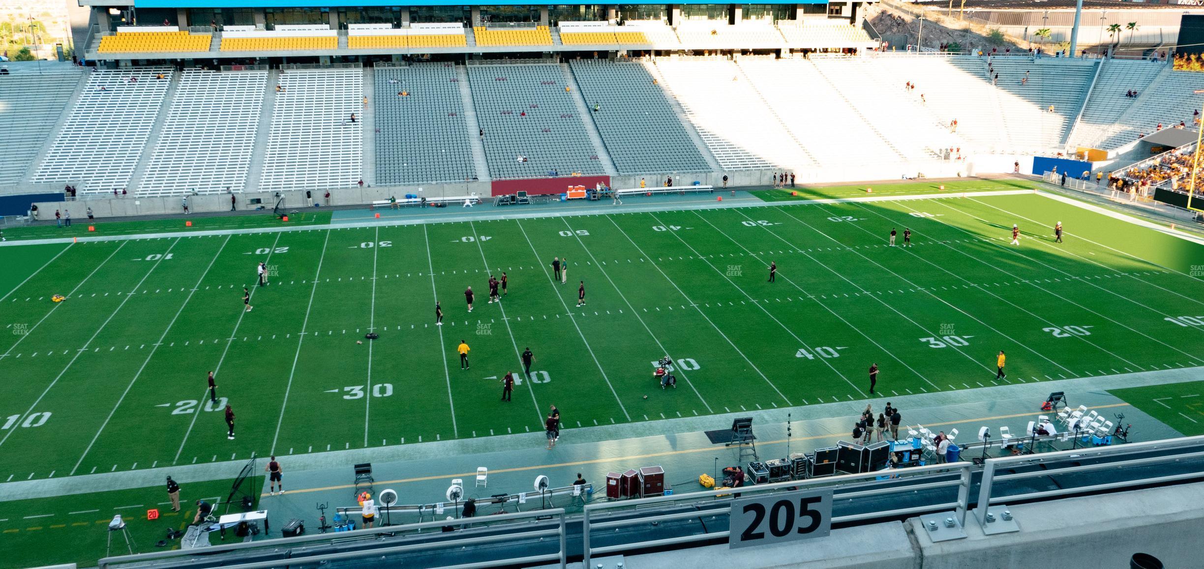 Seating view for Mountain America Stadium Section 205