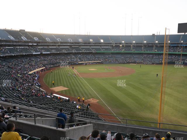 Seating view for Oakland Coliseum Section 204