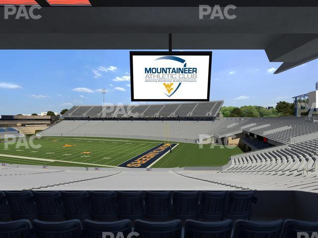 Seating view for Mountaineer Field at Milan Puskar Stadium Section Field Box 76