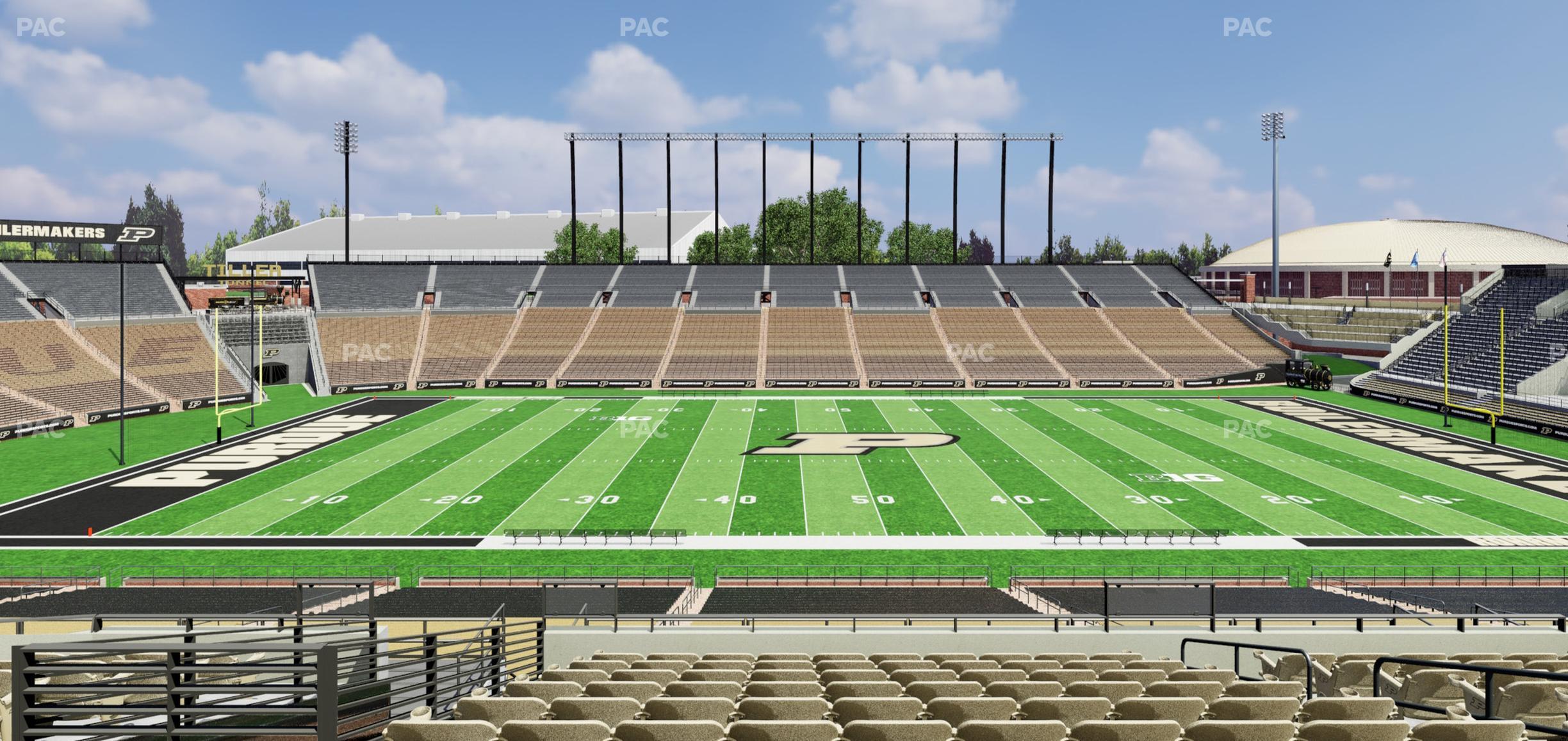 Seating view for Ross Ade Stadium Section Shively Club 3