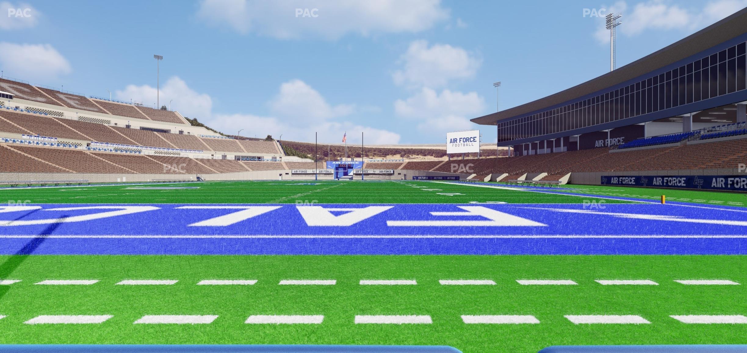 Seating view for Falcon Stadium Section Field Box 3