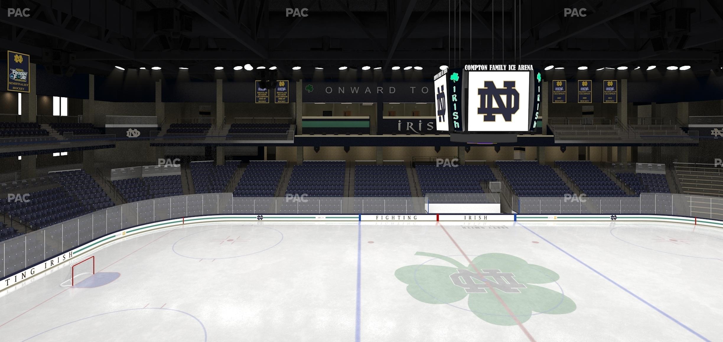 Seating view for Compton Family Ice Arena Section Club 121