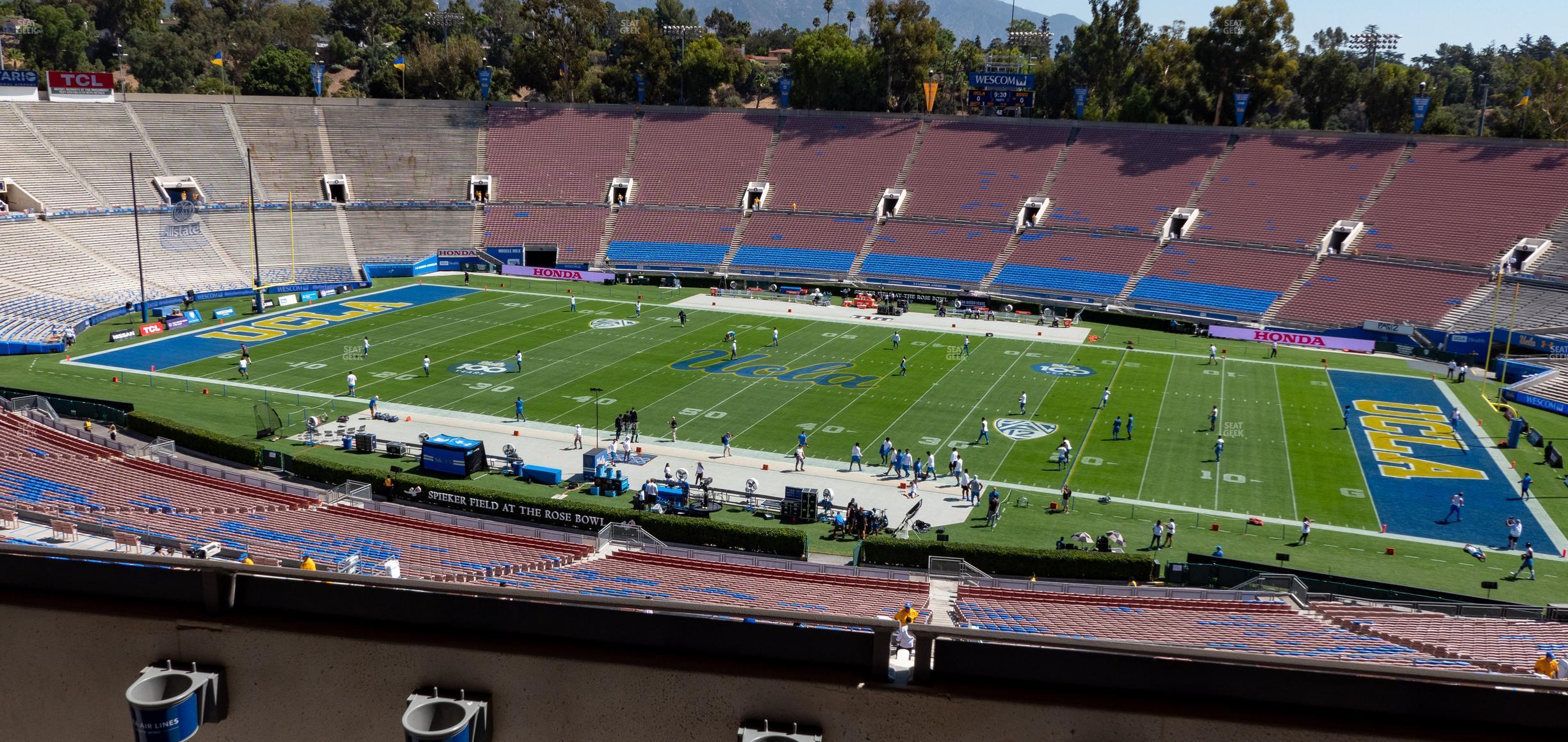 Seating view for Rose Bowl Stadium Section Club 106