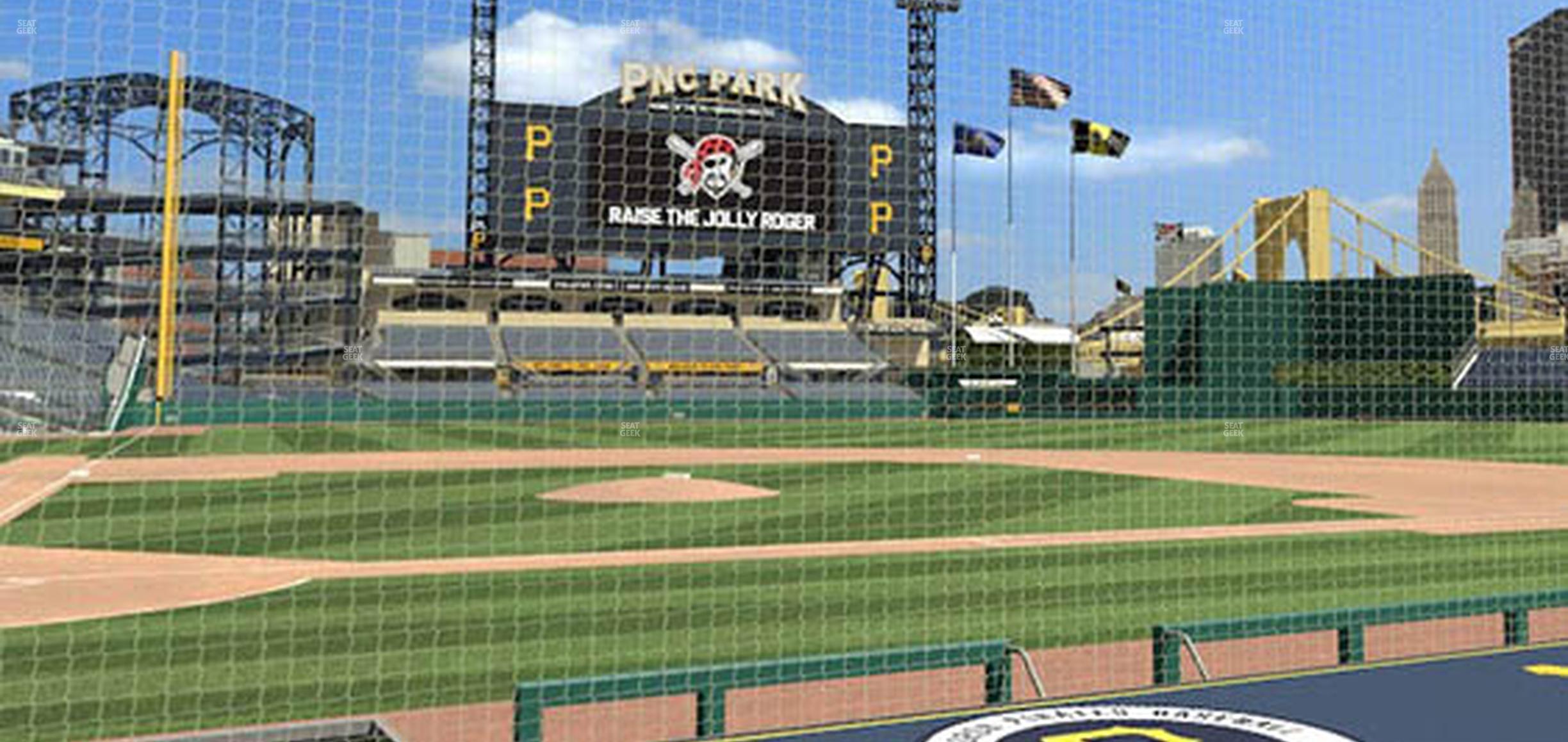 Seating view for PNC Park Section Dugout Box 13