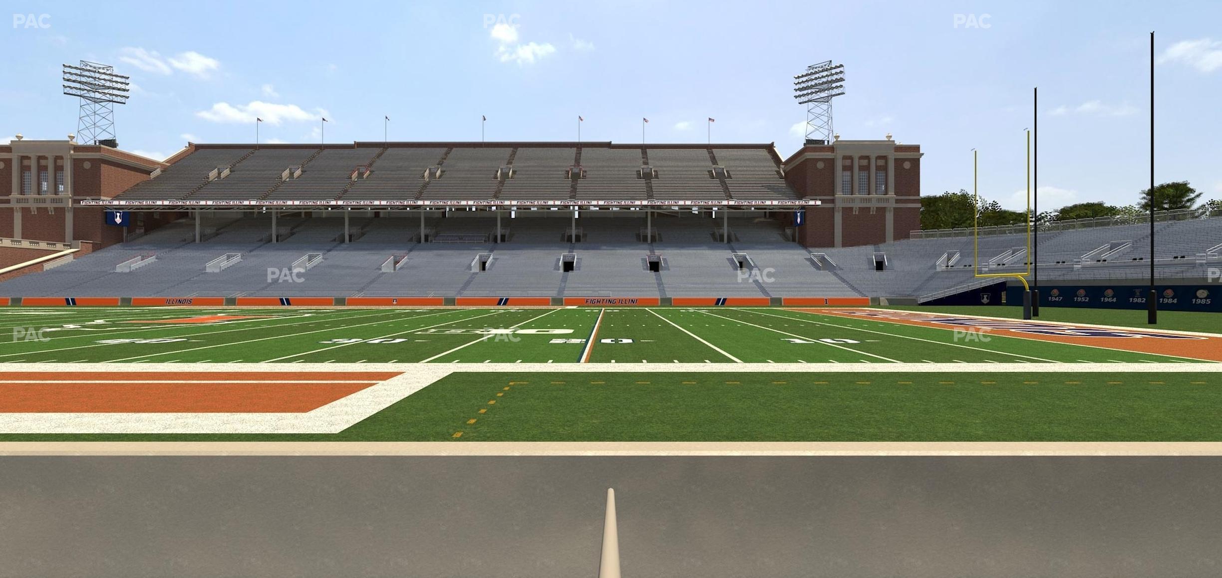 Seating view for Memorial Stadium - IL Section 125