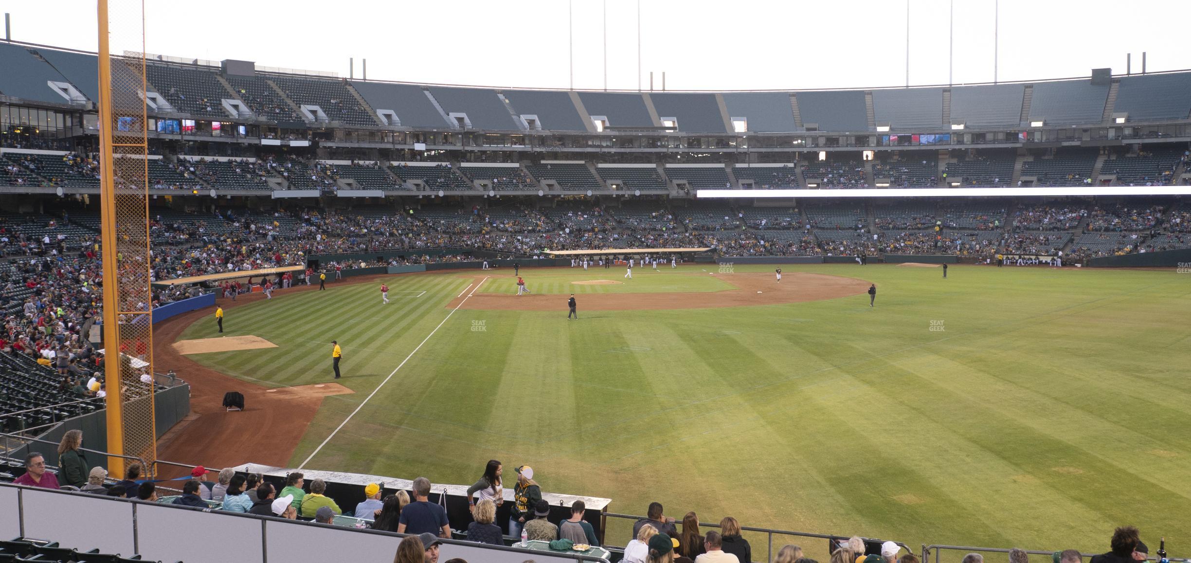 Seating view for Oakland Coliseum Section 101