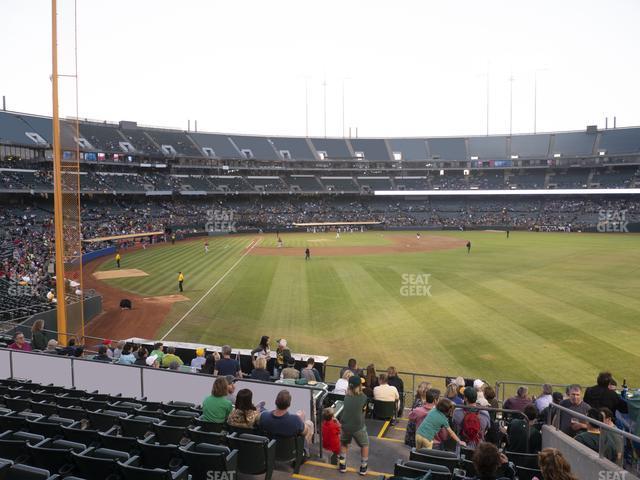 Seating view for Oakland Coliseum Section 101