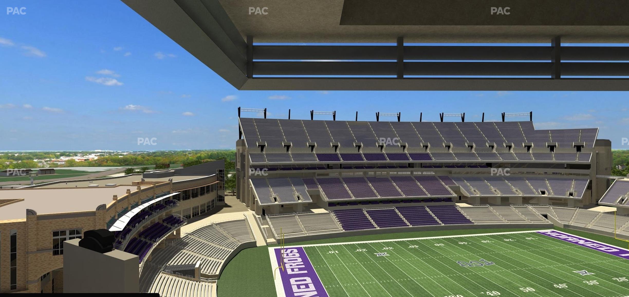 Seating view for Amon G Carter Stadium Section Loge Box 338