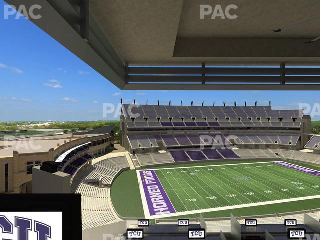 Seating view for Amon G Carter Stadium Section Loge Box 338