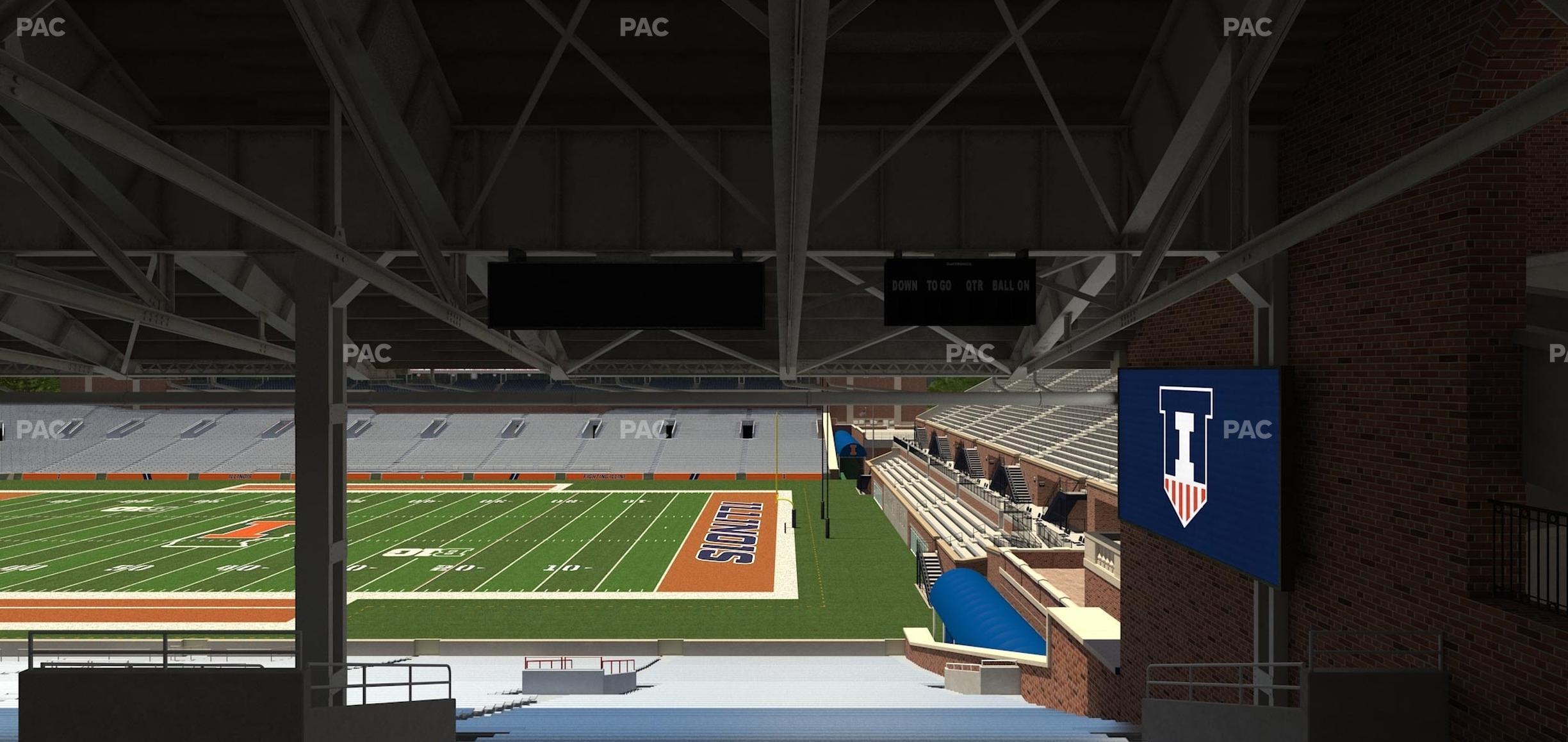 Seating view for Memorial Stadium - IL Section Back 101