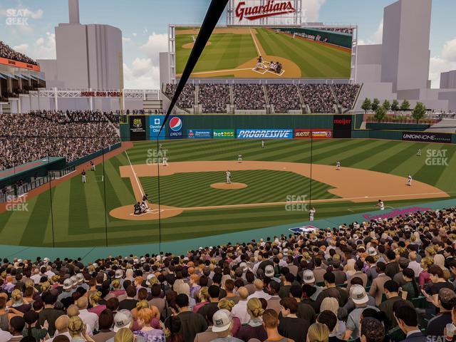 Seating view for Progressive Field Section Home Plate Box 1