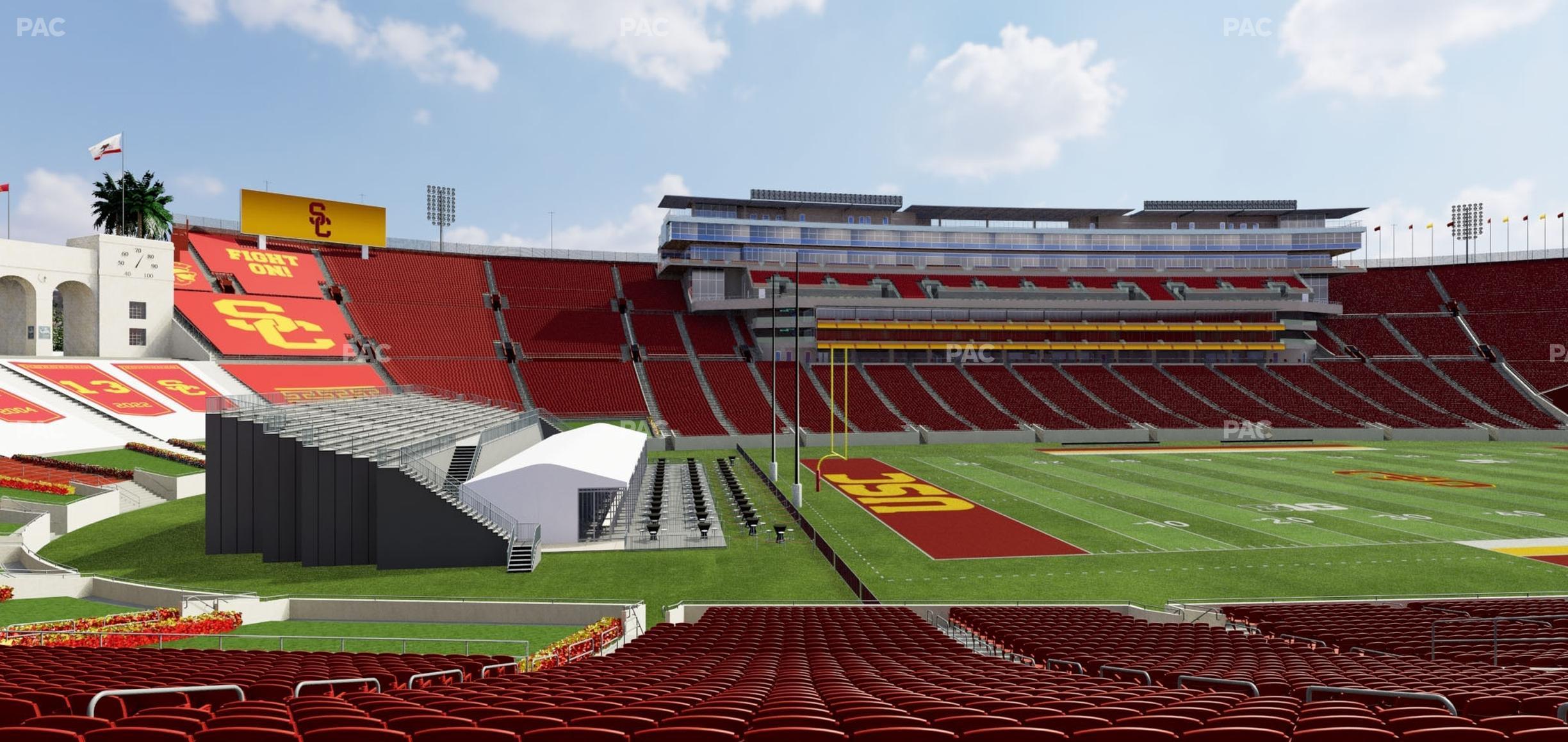 Seating view for Los Angeles Memorial Coliseum Section 125 B