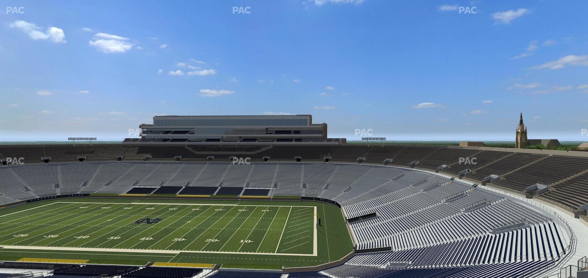 Seating view for Notre Dame Stadium Section Corbett Loge 703