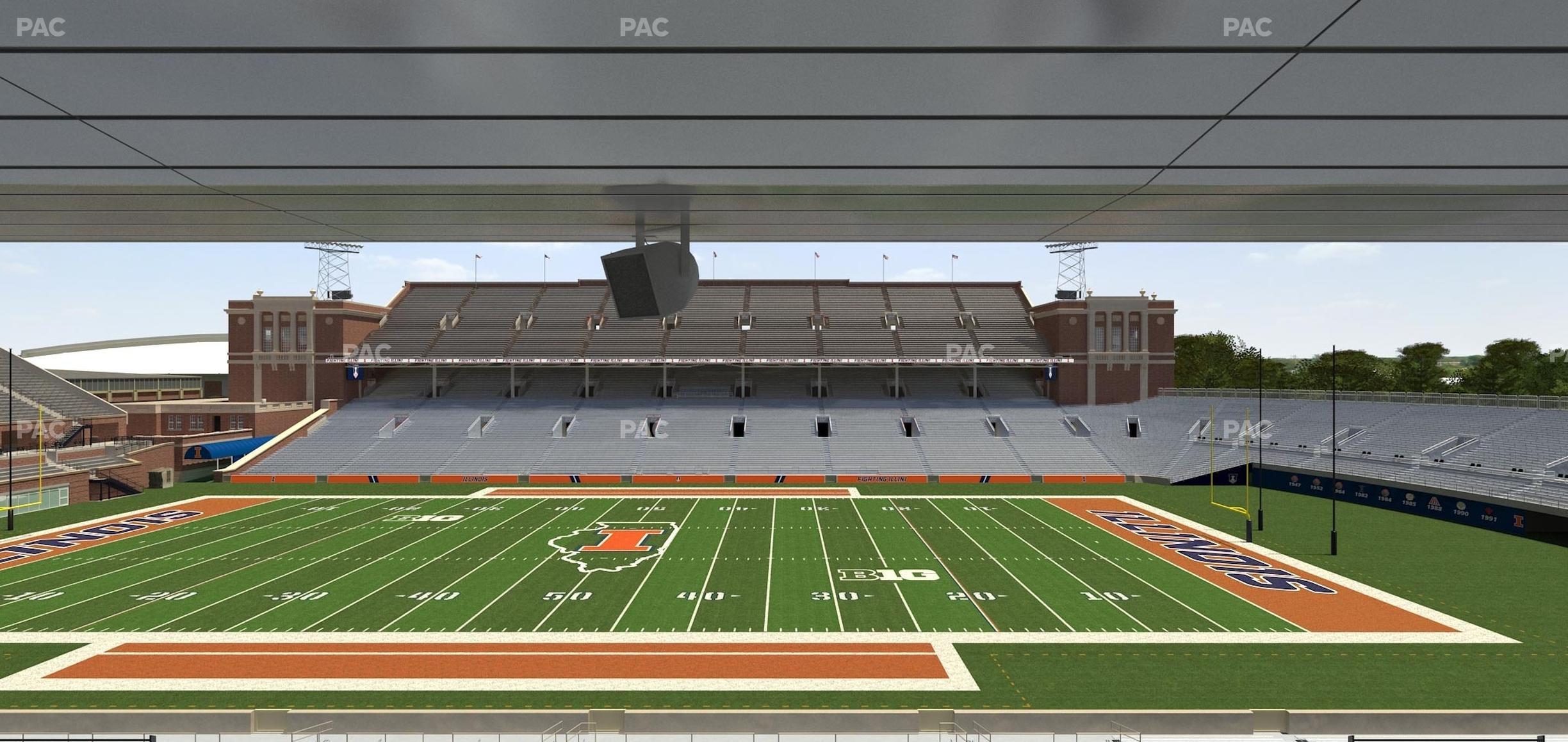 Seating view for Memorial Stadium - IL Section Colonnades Club 306