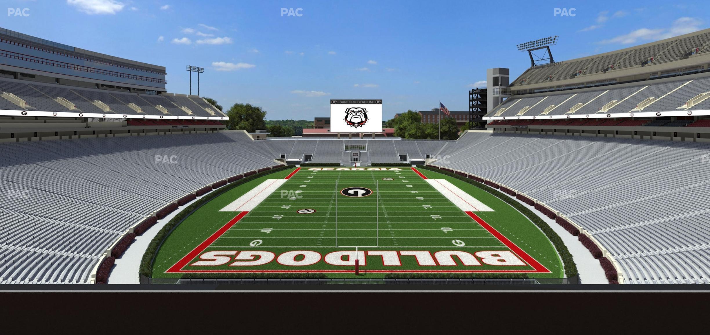 Seating view for Sanford Stadium Section East Upper Club 219