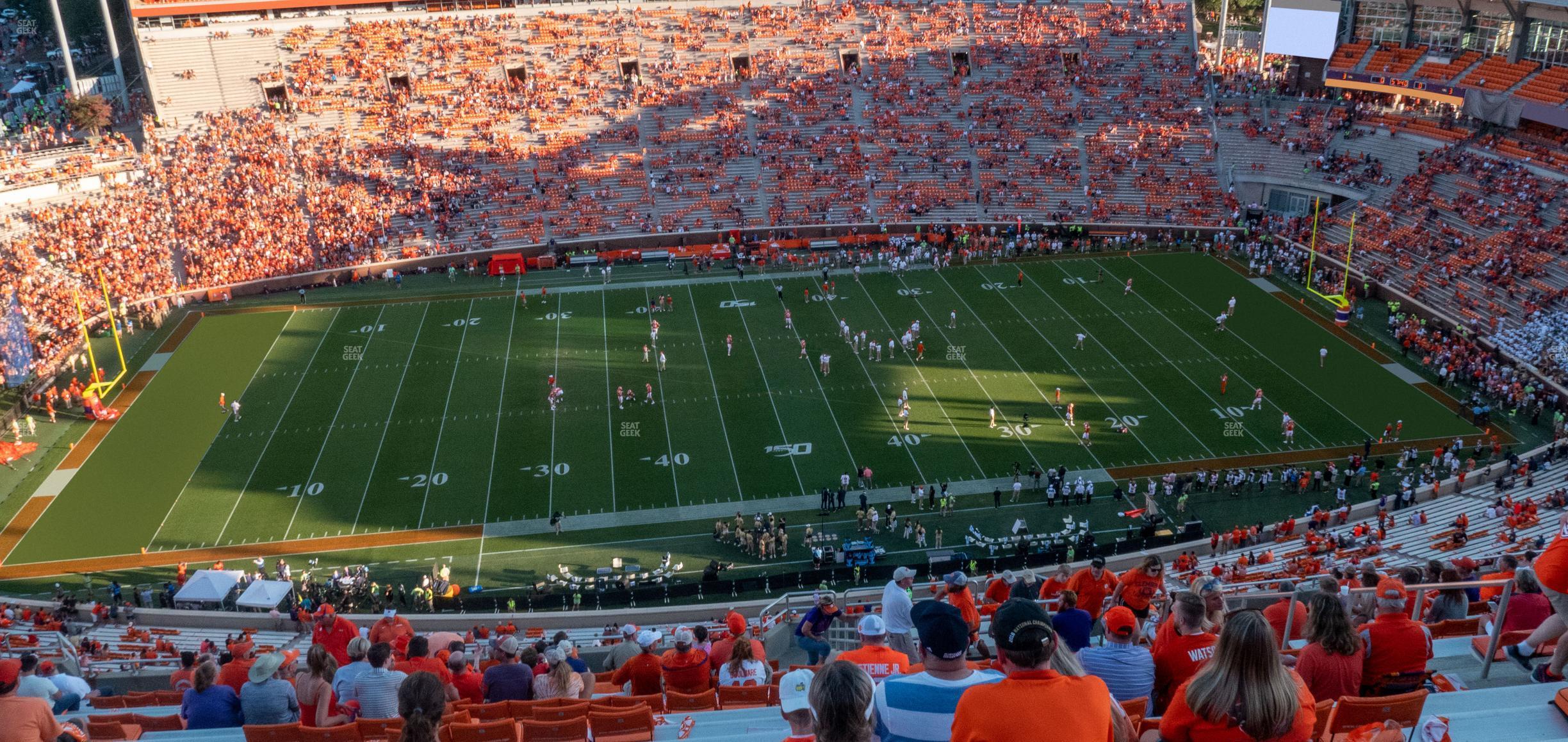 Seating view for Clemson Memorial Stadium Section Tdo