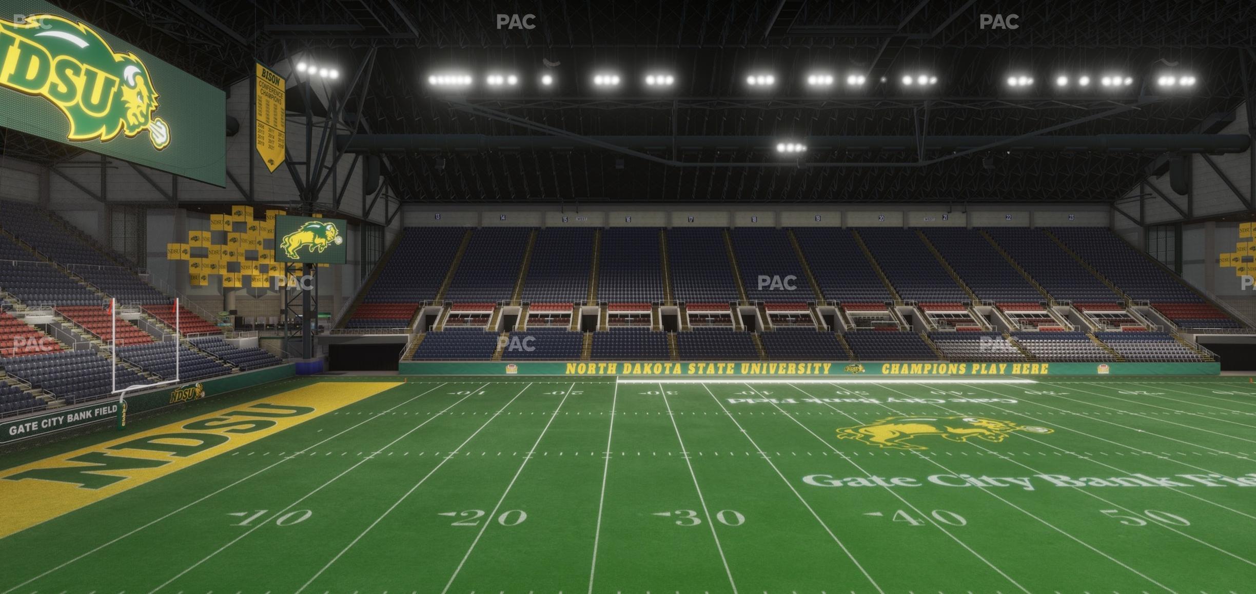 Seating view for Fargodome Section Elevated 3