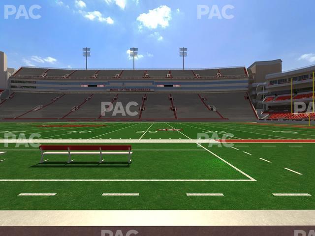 Seating view for Razorback Stadium Section 122