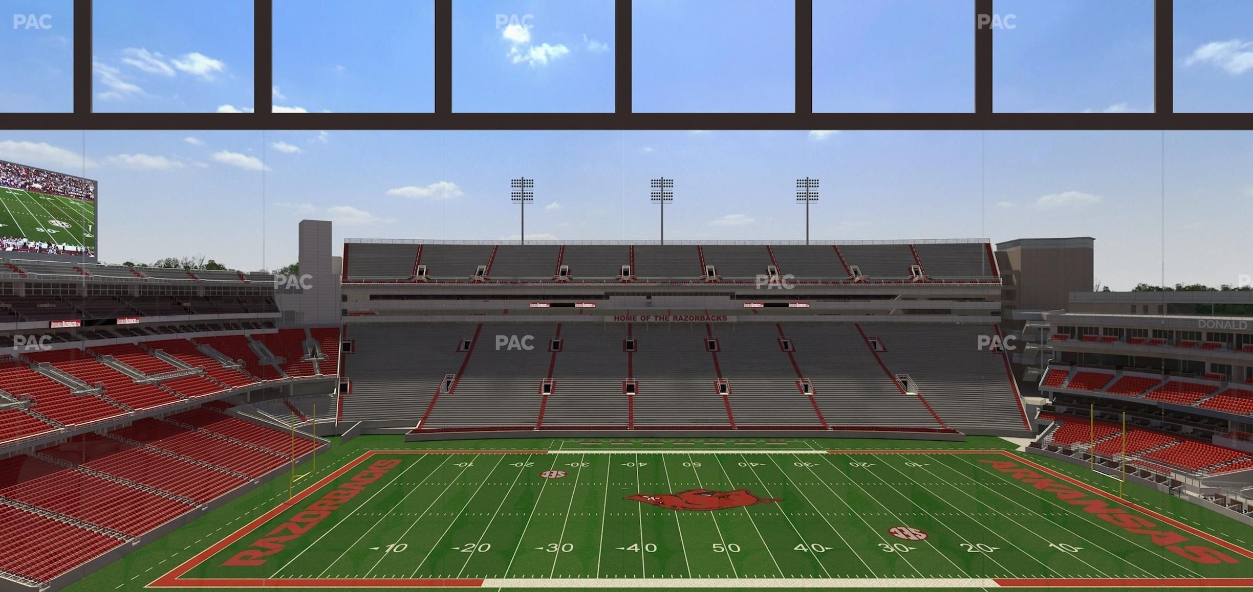 Seating view for Razorback Stadium Section 338