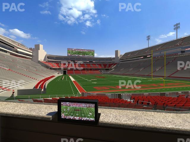 Seating view for Razorback Stadium Section Loge 49