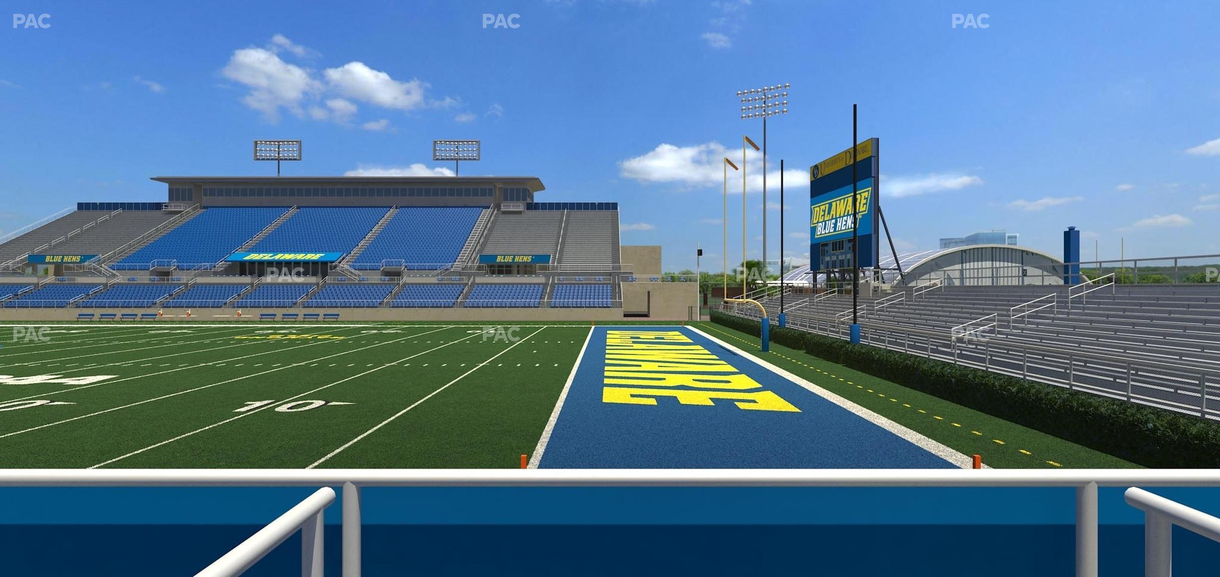 Seating view for Delaware Stadium Section East Box 51