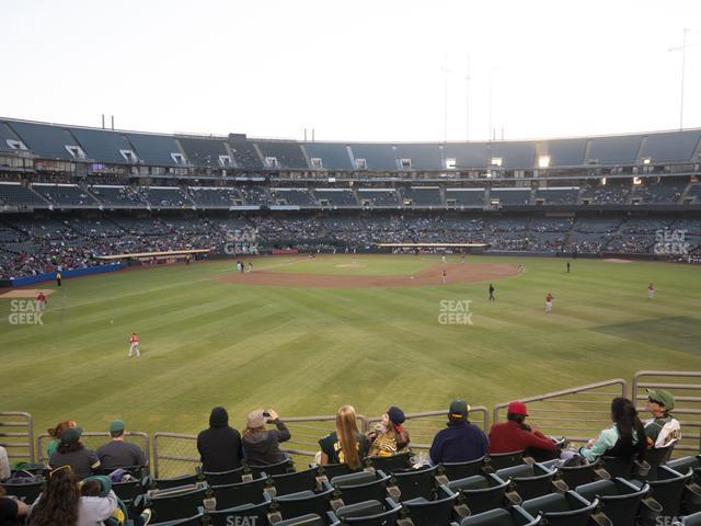 Seating view for Oakland Coliseum Section Front 147