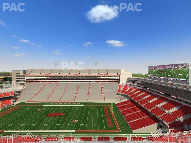 Seating view for Razorback Stadium Section 502