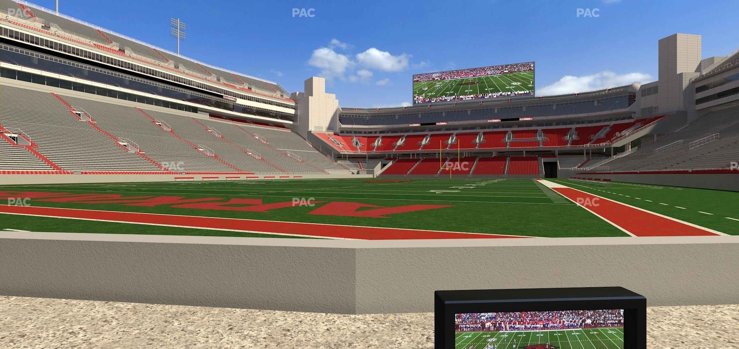 Seating view for Razorback Stadium Section Loge 2