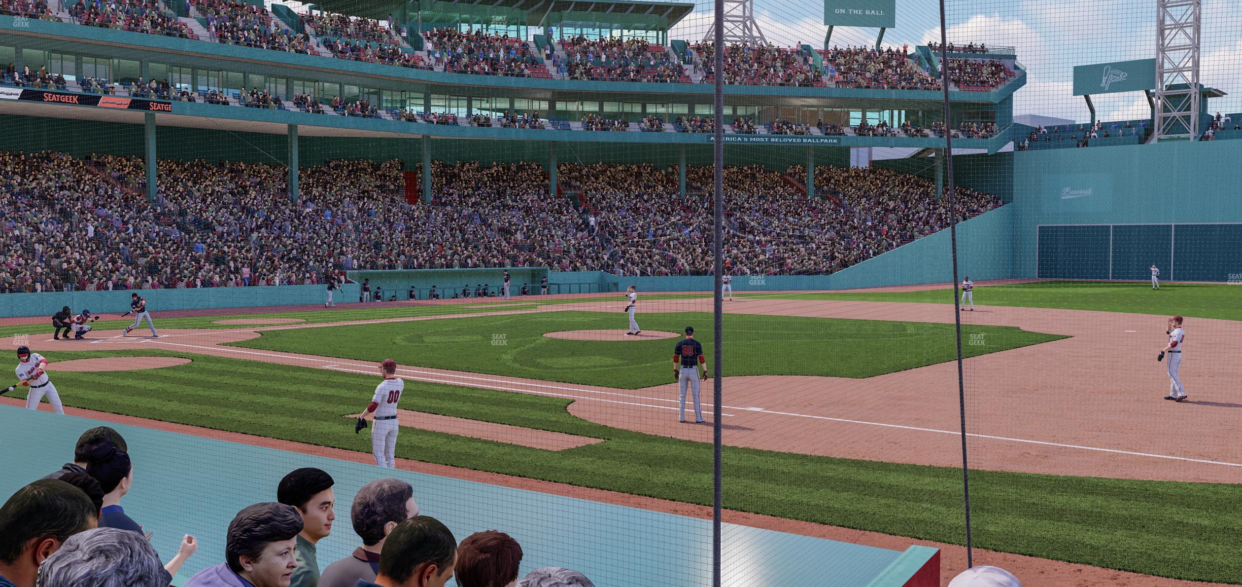 Seating view for Fenway Park Section Field Box 20