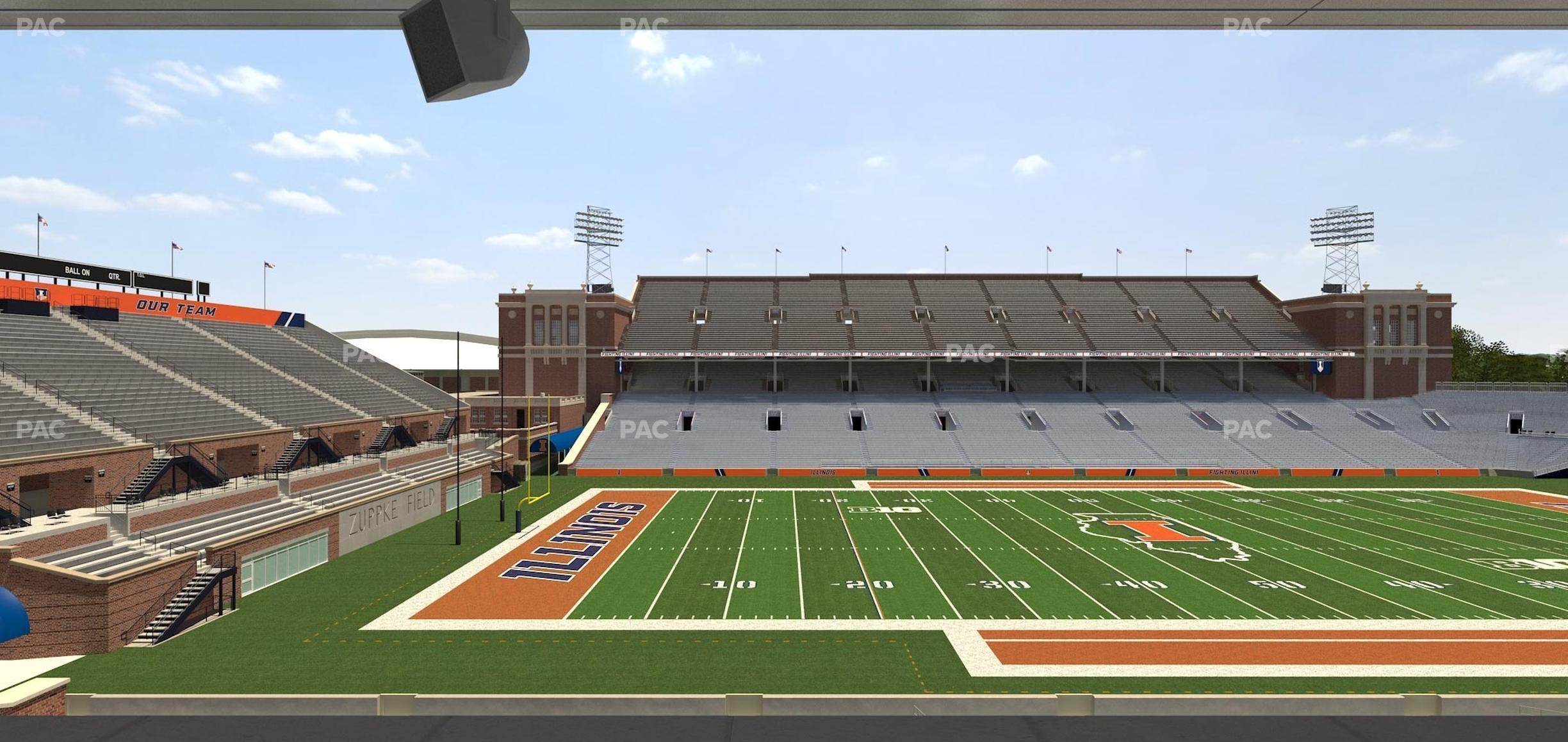 Seating view for Memorial Stadium - IL Section Colonnades Club 311