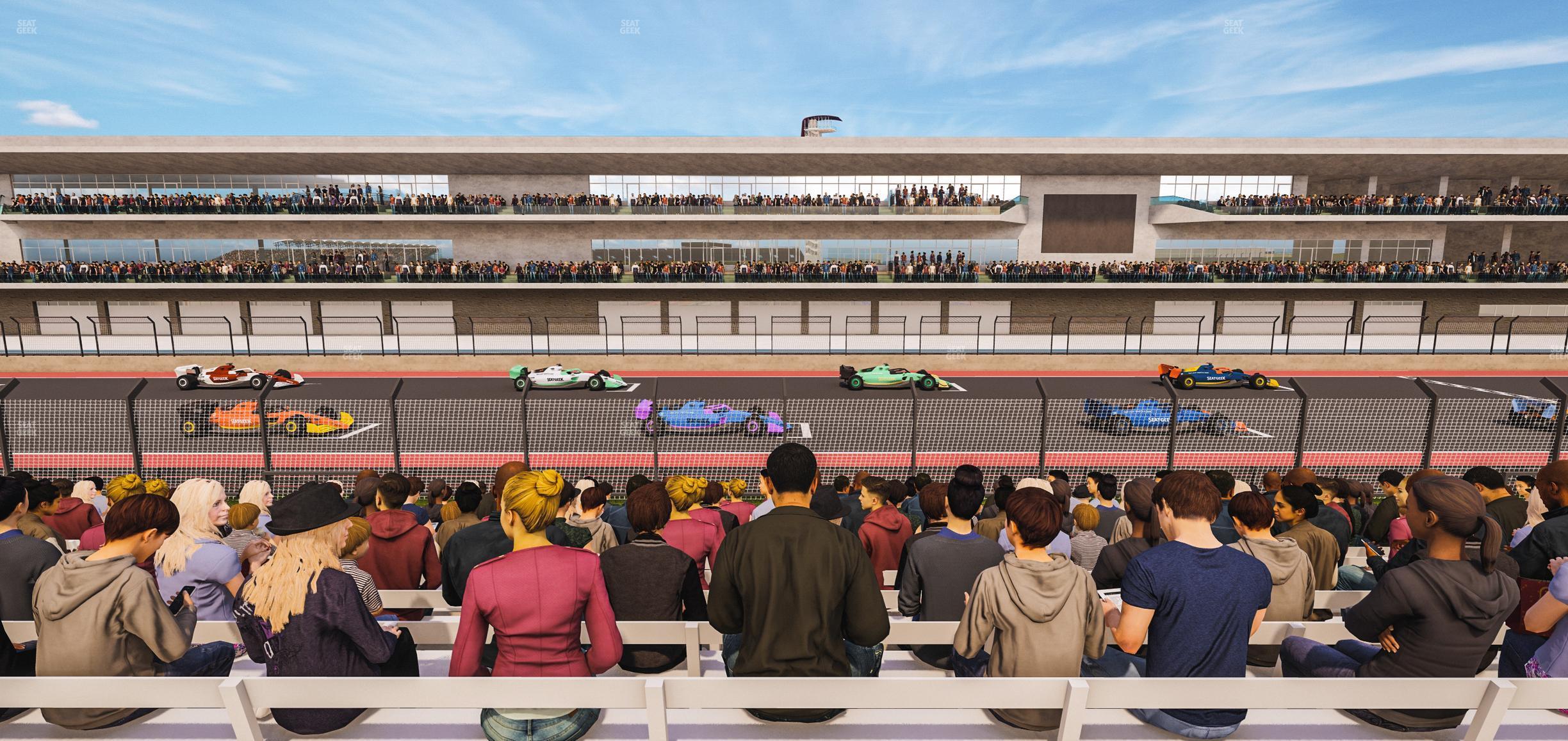 Seating view for Circuit of The Americas Section Main Grandstand Loge 22 B