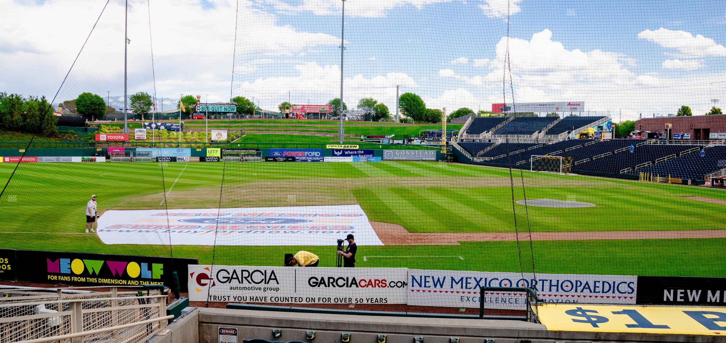 Seating view for Rio Grande Credit Union Field at Isotopes Park Section 113