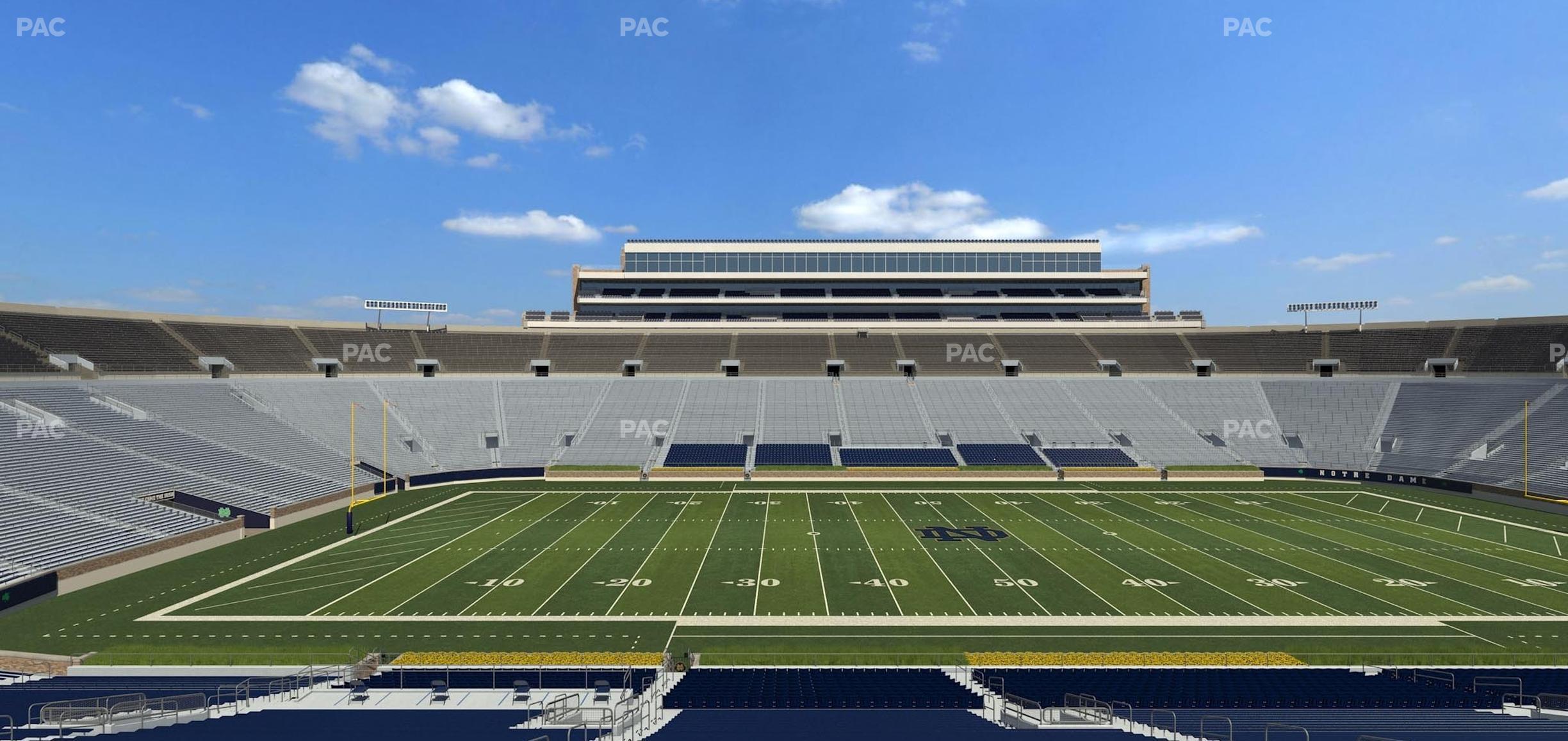 Seating view for Notre Dame Stadium Section 129