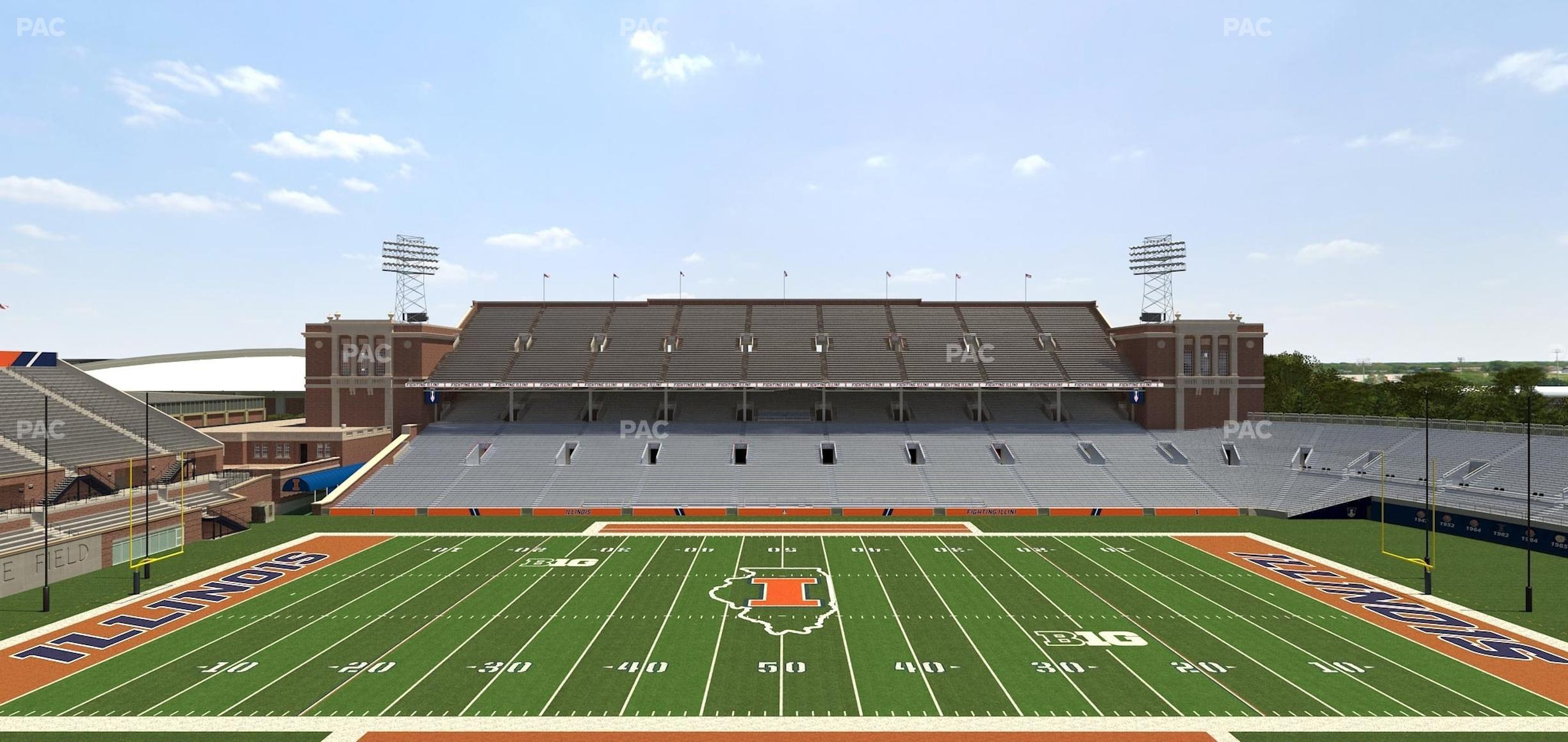 Seating view for Memorial Stadium - IL Section 227