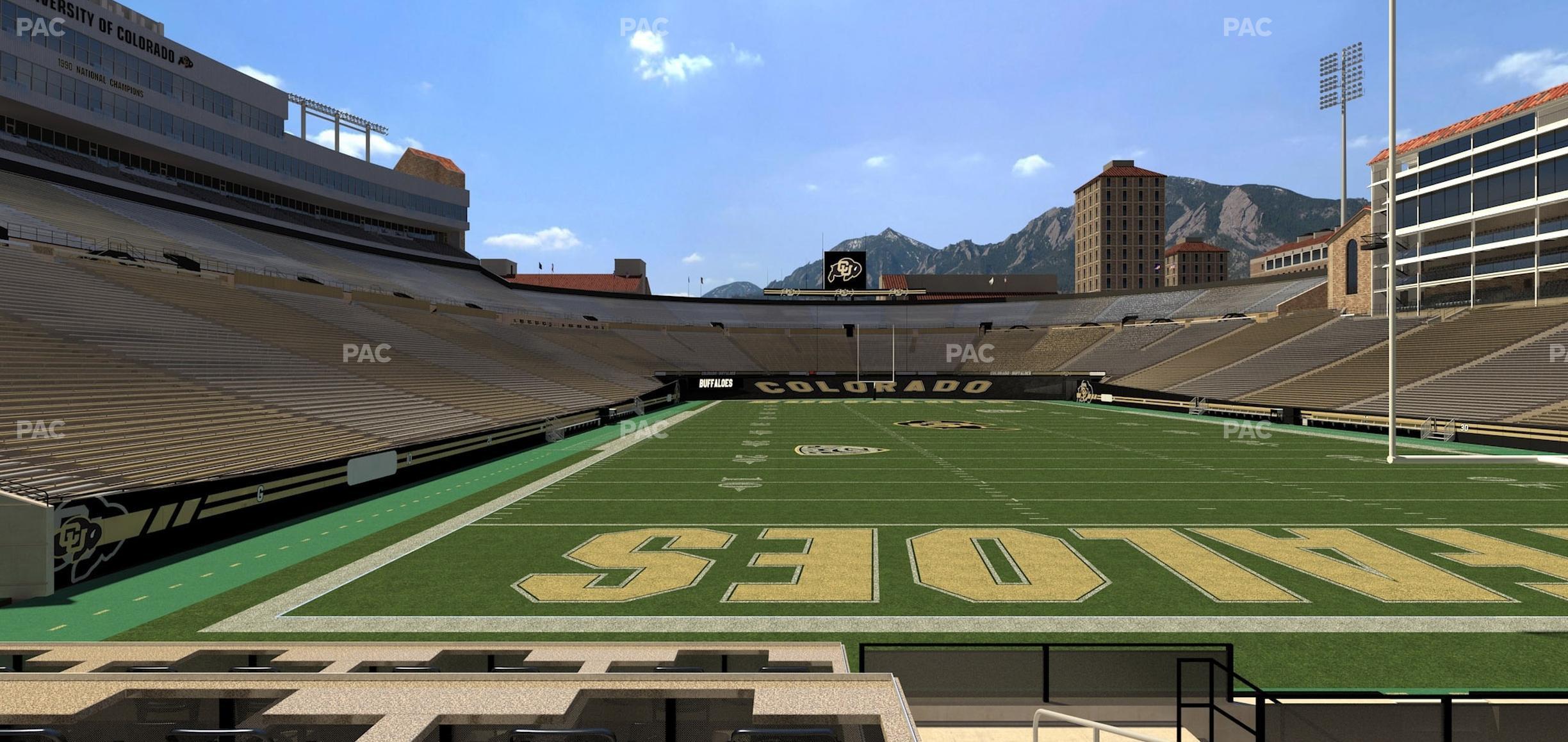 Seating view for Folsom Field Section Loge Box 151