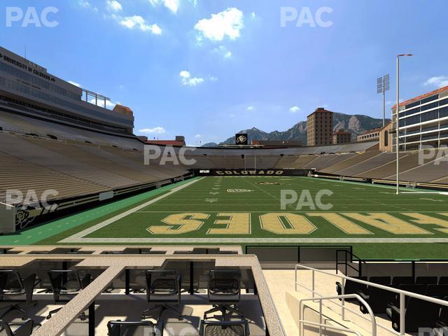 Seating view for Folsom Field Section Loge Box 151