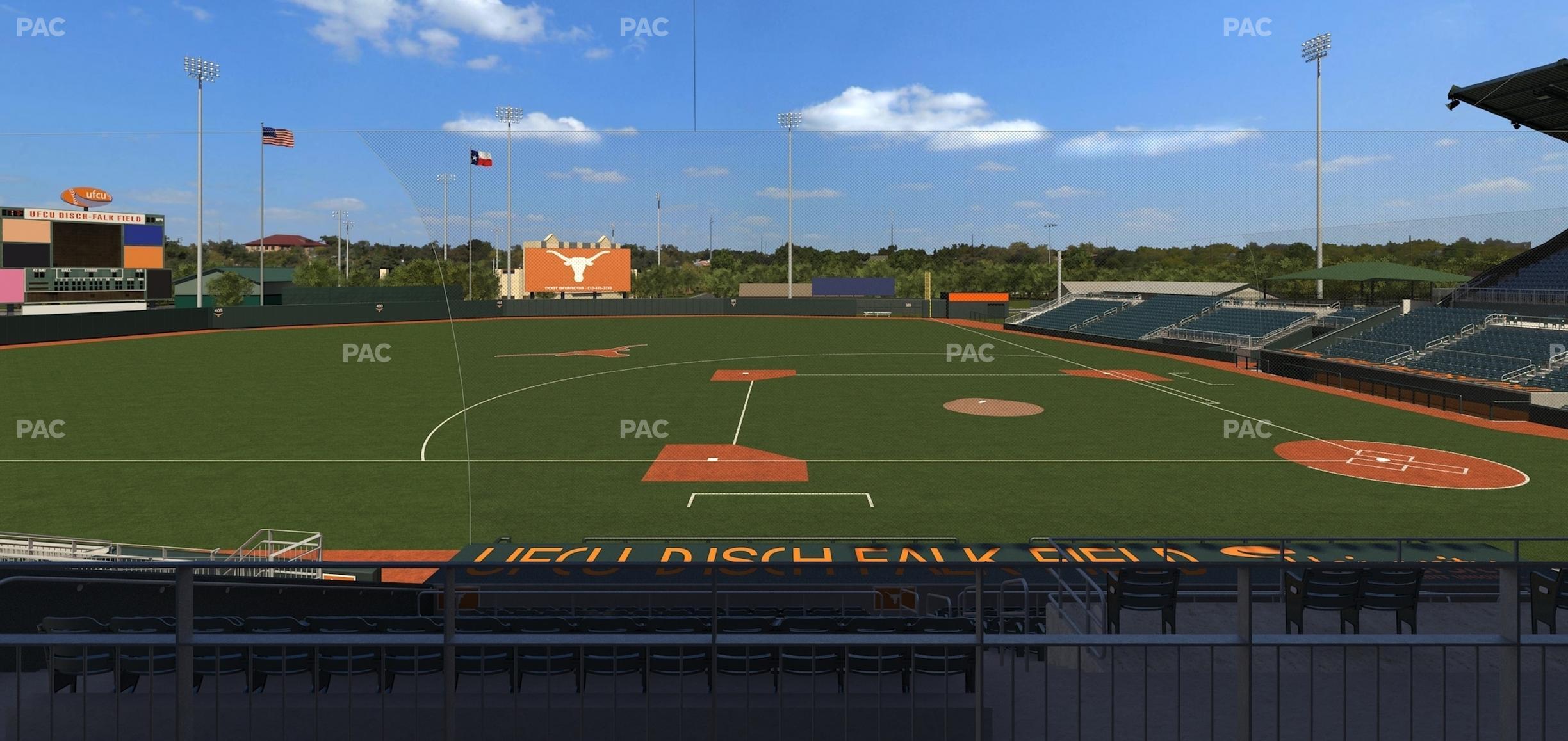 Seating view for UFCU Disch-Falk Field Section 111