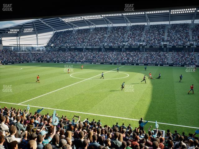 Seating view for Allianz Field Section Loge 30 B