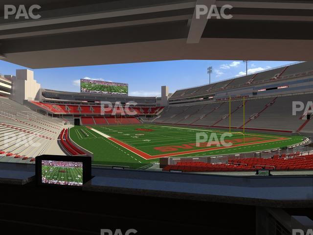 Seating view for Razorback Stadium Section Loge 63