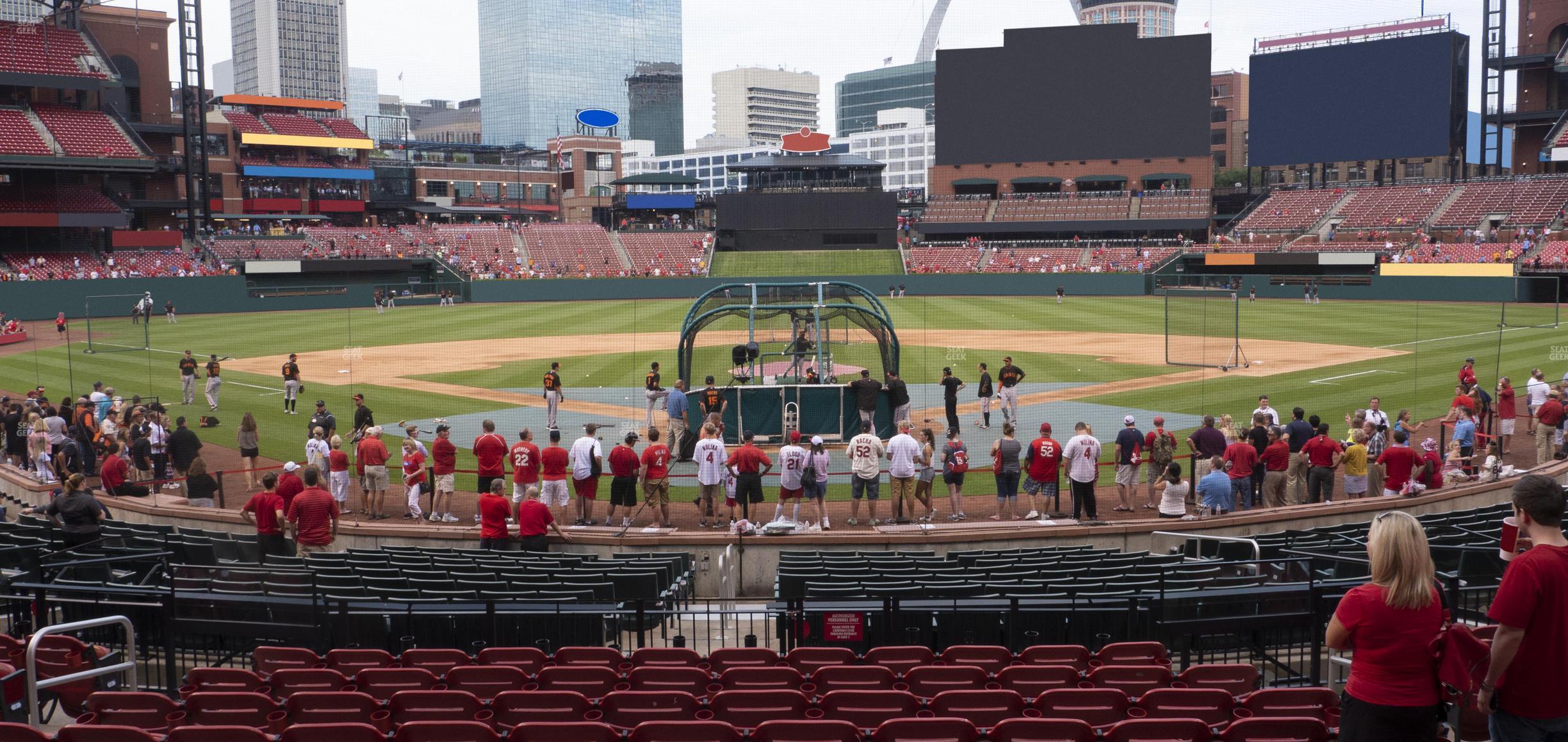 Seating view for Busch Stadium Section Home Field Box 150