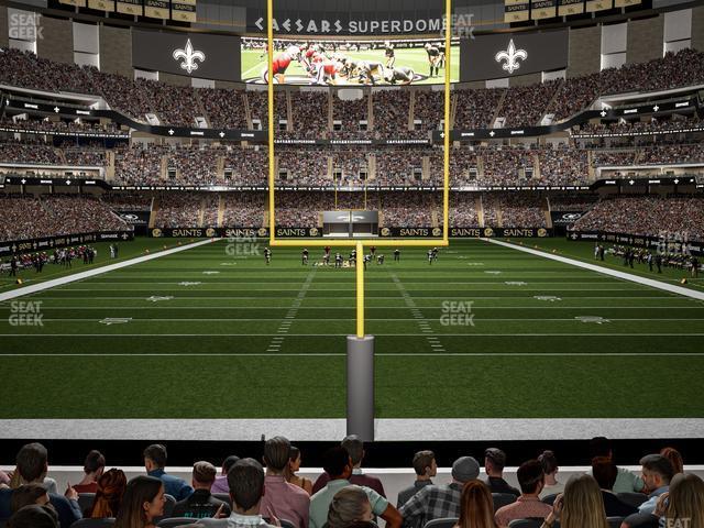 Seating view for Caesars Superdome Section 156 Club