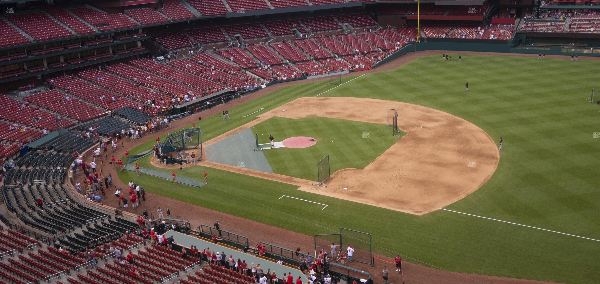 Seating view for Busch Stadium Section First Base Pavilion 340