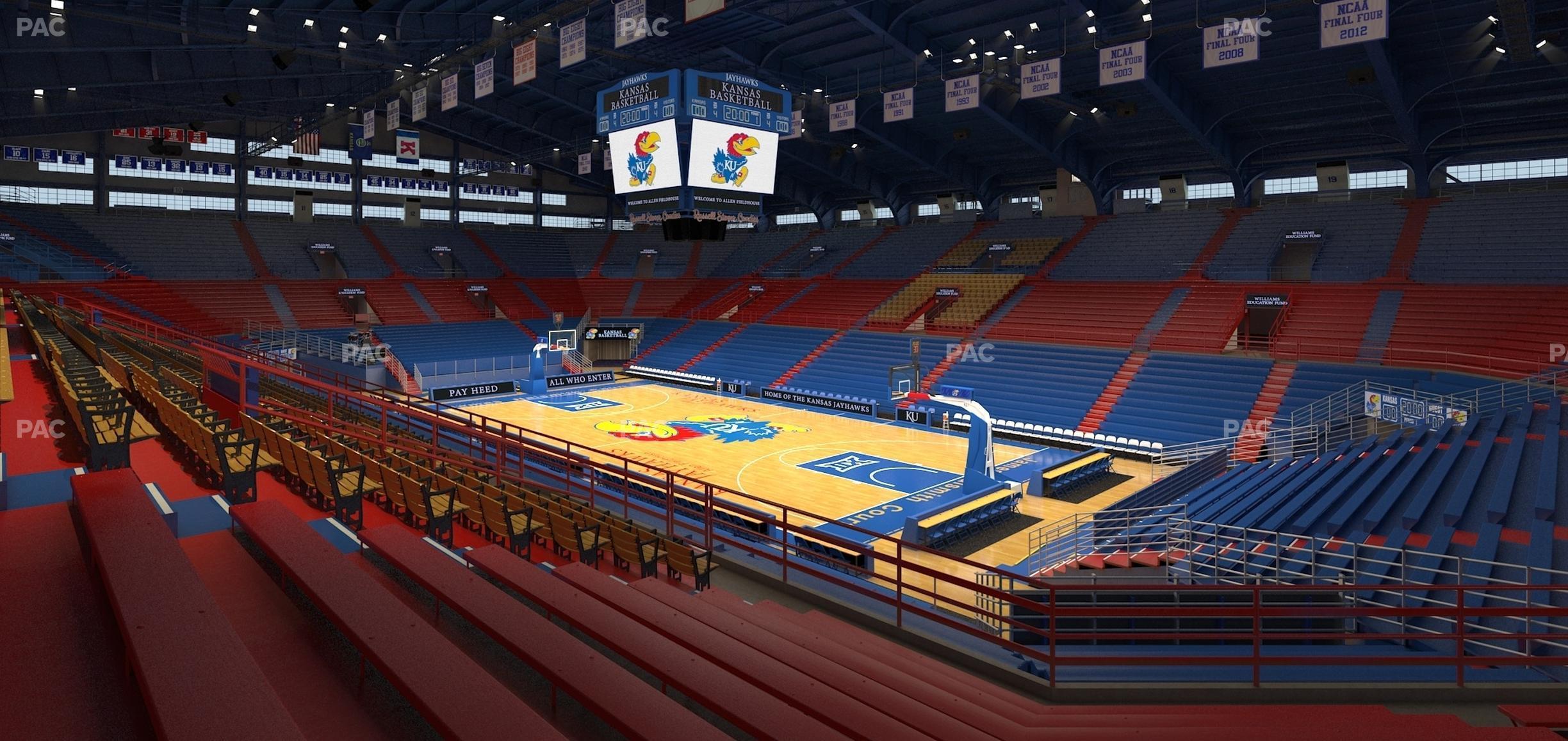 Seating view for Allen Fieldhouse Section 3